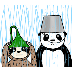 [LINEスタンプ] ナマケモノ達の夏です