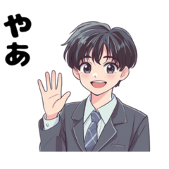 [LINEスタンプ] イケメン高校生のスタンプ