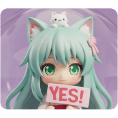 [LINEスタンプ] ねこのせ精霊みなみちゃんカプセルトイ 
