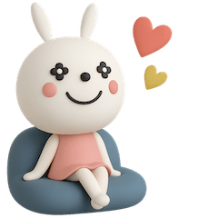 [LINEスタンプ] mottoの3Dうるうるうさぎ♡毎日