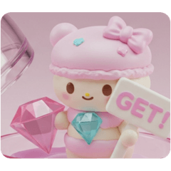 [LINEスタンプ] ジュエリーマカロンちゃん(四角型) 