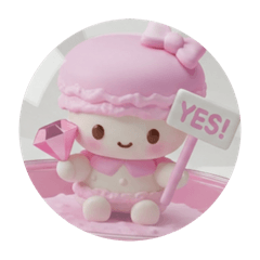 [LINEスタンプ] ジュエリーマカロンちゃん(丸型) 