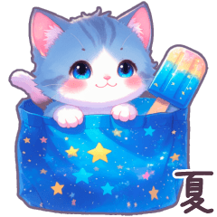 [LINEスタンプ] 夏に毎日使える 星 宇宙 水彩 動物 日常