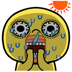 [LINEスタンプ] 目つきの悪いヒヨコの夏休み