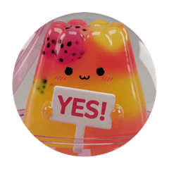 [LINEスタンプ] フルーツゼリーカプセルトイ(丸型) fetchpriority=high