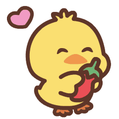 [LINEスタンプ] 毎日使える♡動くチリ帽子をかぶったひよこ 
