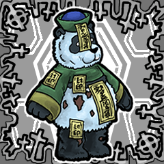 [LINEスタンプ] アンデッド動く⚰️パンダキョンシー
