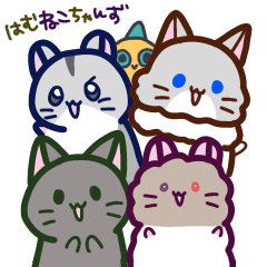 [LINEスタンプ] ハムねこちゃんず