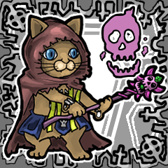 [LINEスタンプ] アンデッド動く⚰️猫リッチ