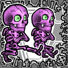 [LINEスタンプ] アンデッド動く⚰️踊るスケルトンズ