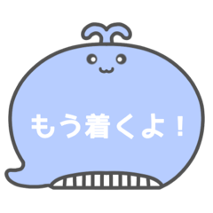 [LINEスタンプ] NEWくじらくん吹き出し白文字家族用002