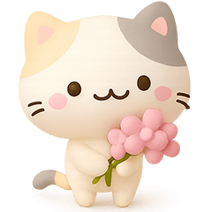 [LINEスタンプ] 小さい三毛猫☆3D