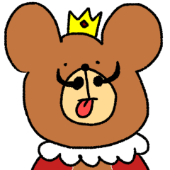 [LINEスタンプ] ひげクマキング