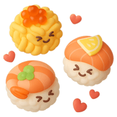 [LINEスタンプ] 【3D】お寿司