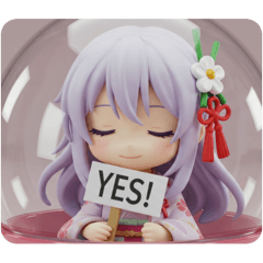 [LINEスタンプ] 目を瞑っている精霊みなみちゃん 