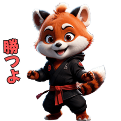 [LINEスタンプ] 忍法レッサーパンダ参上！