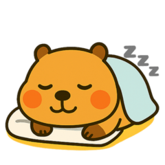 [LINEスタンプ] まんまるカピバラくん