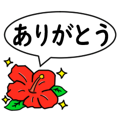 [LINEスタンプ] ハイビスカスの花（日常会話用）