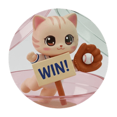 [LINEスタンプ] くりくりおめめ猫ちゃんダイビングキャッチ 
