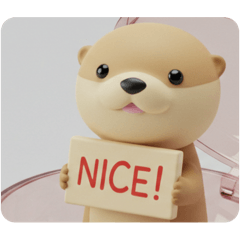 [LINEスタンプ] カワウソカワウソカプセルトイ(四角型) 