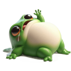 [LINEスタンプ] カエルの目死んでるけど生きてる
