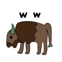[LINEスタンプ] COLORFUL HORN BISONS