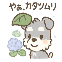 [LINEスタンプ] 雨の日あまシュナ