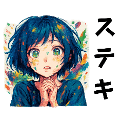 [LINEスタンプ] アート界隈女子