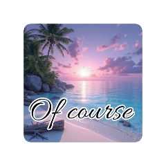 [LINEスタンプ] 美しい海.Beautiful sea.英語.筆記体