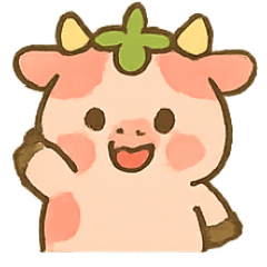 [LINEスタンプ] ストロベリーミルク子牛