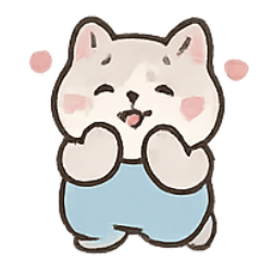 [LINEスタンプ] 青いつなぎのはむはむ
