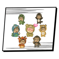 [LINEスタンプ] Dr. Sam（さまざまなスタイルの着ぐるみ）