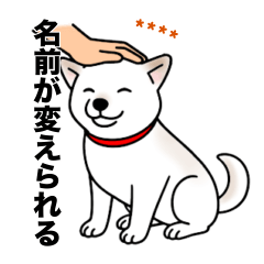 [LINEスタンプ] 名前入り白しば