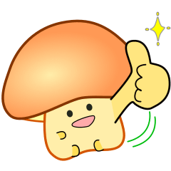 [LINEスタンプ] nobobiやさしい きのこっち