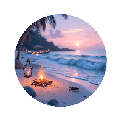 [LINEスタンプ] 焚き火.ろうそく.炎.Bonfire. Candle.