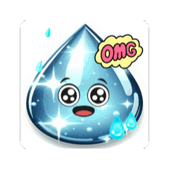 [LINEスタンプ] #雨粒 *move