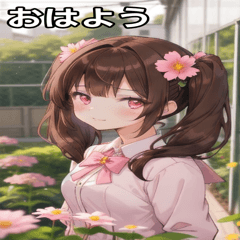 [LINEスタンプ] こげ茶姫ツインテールのドヤ顔