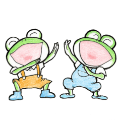 [LINEスタンプ] カエル君とケロ太君