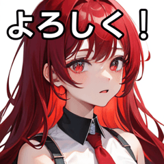 [LINEスタンプ] 赤い人スタンプ①