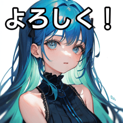 [LINEスタンプ] 青い人スタンプ2