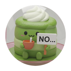 [LINEスタンプ] 抹茶ケーキちゃん(丸型) 