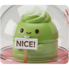 [LINEスタンプ] 抹茶ケーキちゃん(四角型) 
