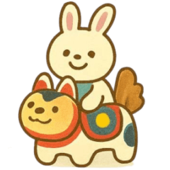 [LINEスタンプ] 『いっしょに過ごそ』民芸品になっちゃった