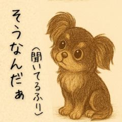 [LINEスタンプ] チワワ（チョコタン）のもかちゃん