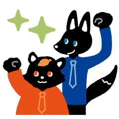 [LINEスタンプ] ノン活しよう！タヌ山さんとコン野くん