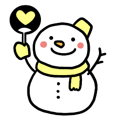 [LINEスタンプ] スノーマン 黄色くん