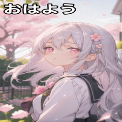 [LINEスタンプ] 銀の長髪と物憂げな表情