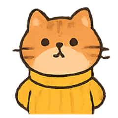 [LINEスタンプ] もこもこセーター茶トラ行進