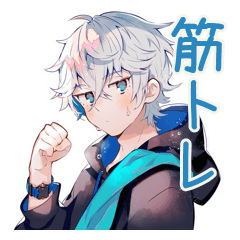 [LINEスタンプ] パーカー男子の筋トレあるある