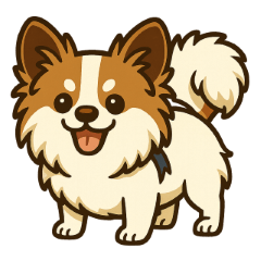 [LINEスタンプ] ふわふわパピヨン日和